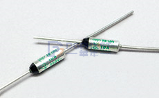 Thermal Cutoff Fuses ,4.3*11mm ,10A ,250VAC ,87℃ ,Axial strip Lead ,-