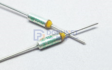 Thermal Cutoff Fuses ,4.3*11mm ,15A ,250VAC ,169℃ ,Axial strip Lead ,-