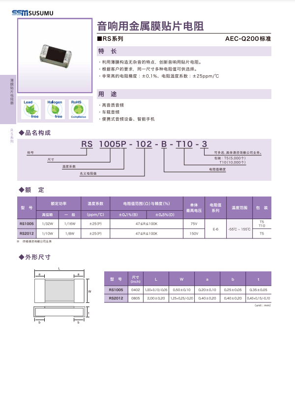 SUSUMU audio specific RS series