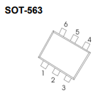 肖特基二极管 ,BAT54V ,VR:30V ,IO:200mA ,VF:1V ,PD:150mW ,SOT-563